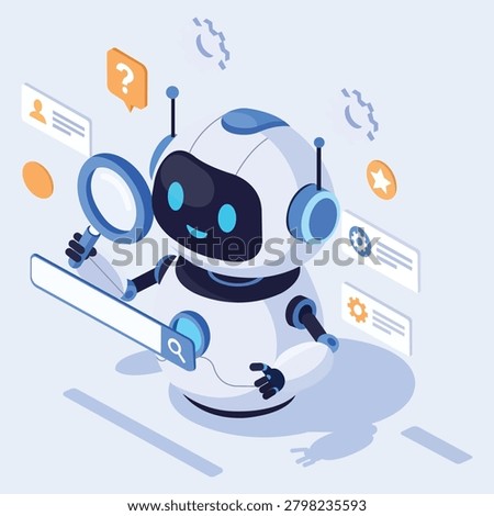 Artificial Intelligence Chatbot Assistant Illustration Featuring Conversational AI Machine Learning Automation Customer Support Virtual Technology Interface for Digital Communication Applications and Business Services