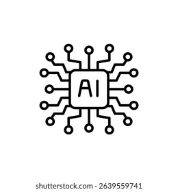 Artificial Intelligence Chip With Circuitry Isolated On Transparent Surface