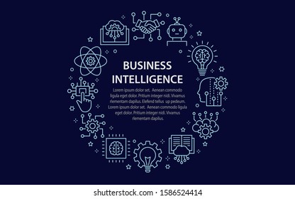 Artificial intelligence circle template icons. Set of technology, innovation, digital, brain and more.