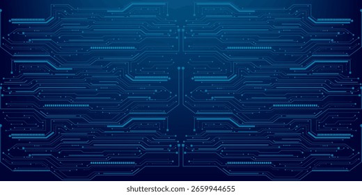Artificial Intelligence with circuit electric line style. Digital futuristic machine learning design.vector eps10