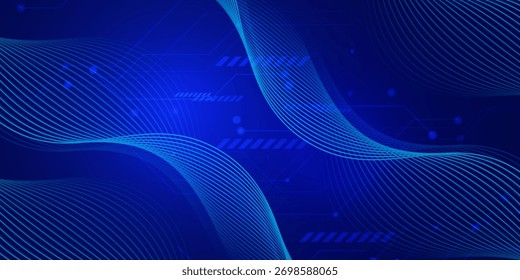 Inteligência artificial com estilo de linha elétrica de circuito. Design de aprendizagem de máquina futurista digital. Sinal de IA para design gráfico, logotipo, site, mídia social, celular