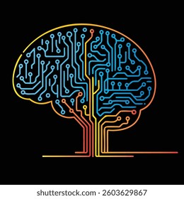 Artificial intelligence circuit line style