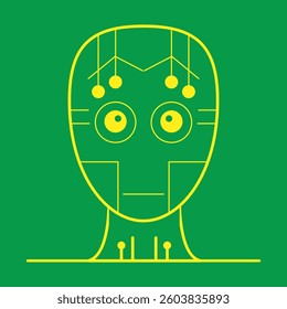 Artificial intelligence circuit line style. Machine learning design. Smart network digital technology. AI. Vector illustration