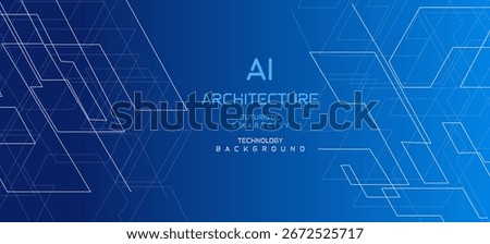 Artificial Intelligence City Architecture Concept with Futuristic Tech Lines Vector