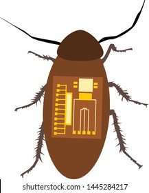 artificial intelligence in cockroach isolated vector.