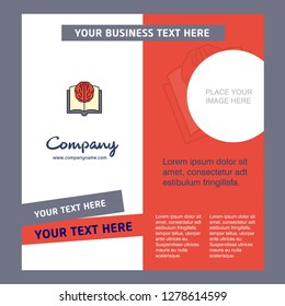Artificial intelligence Company Brochure Template. Vector Busienss Template