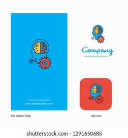 Artificial intelligence Company Logo App Icon and Splash Page Design. Creative Business App Design Elements