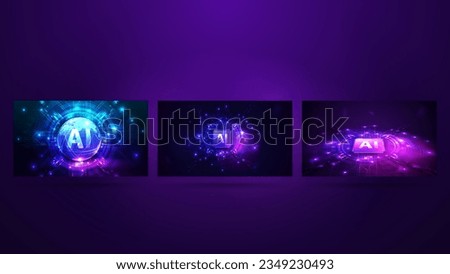 Artificial Intelligence computer database concepts, large collection of backgrounds for your arrts.