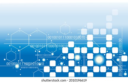 Artificial intelligence and computer technology background illustration
