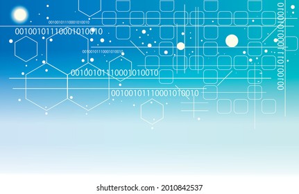 Artificial intelligence and computer technology background illustration