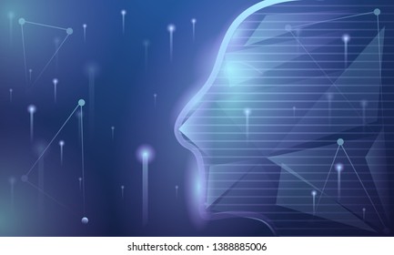 Artificial intelligence concept banner. Cartoon illustration of artificial intelligence vector concept banner for web design