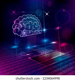 Artificial intelligence concept design. Abstract technology background.