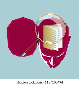 Artificial intelligence concept design. The background is blue.