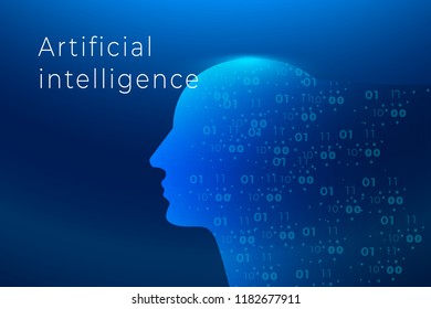 Artificial Intelligence Concept Digital Technologies Human Stock Vector ...