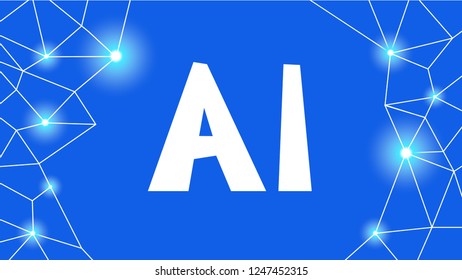 Artificial intelligence concept. Futuristic technology and robot brain. Science progress and virtual reality. Idea of machine learning. Flat vector illustration