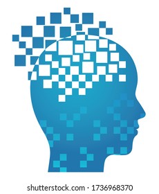 Artificial Intelligence Concept Illustration Isolated On A White Background. Vector Illustration. 