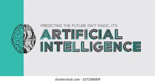 Artificial Intelligence Concept Modern Typography Stock Vector (royalty 