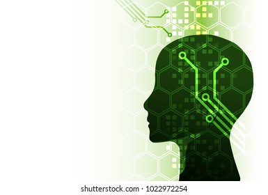 Artificial intelligence  concept. Technology background.  Vector science illustration