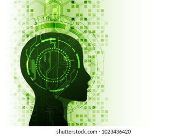 Artificial intelligence  concept. Technology background.  Vector science illustration