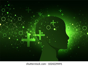 Artificial intelligence  concept. Technology background.  Vector science illustration