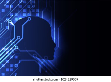 Artificial intelligence  concept. Technology background.  Vector science illustration