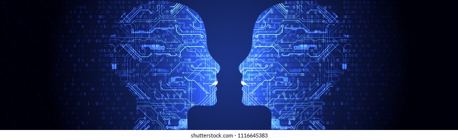 Artificial intelligence concept. Technology background. Vector science illustration