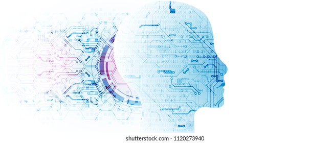 Artificial intelligence concept. Technology background. Vector science illustration
