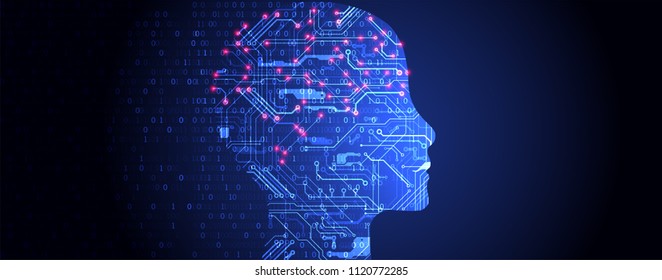 Artificial intelligence concept. Technology background. Vector science illustration