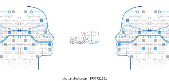 Artificial intelligence concept. Technology background. Vector science illustration