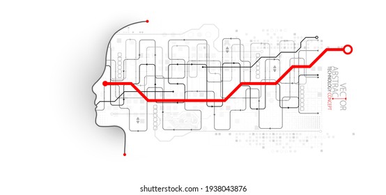 Artificial intelligence concept. Technology background. Vector science illustration