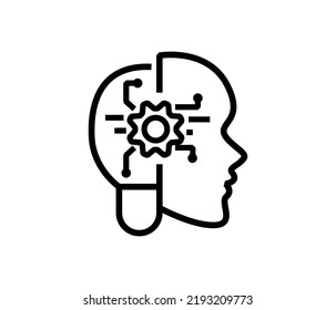 artificial intelligence concept. Vector icon template.
