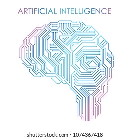 Artificial Intelligence concept, vector illustration. 