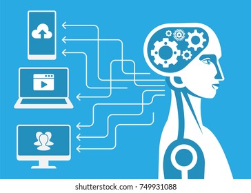 Artificial intelligence concept Vector illustration