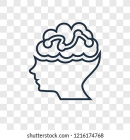 Artificial intelligence concept vector linear icon isolated on transparent background, Artificial intelligence concept transparency concept in outline style