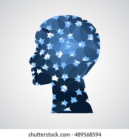 Artificial Intelligence concept. Vector science illustration