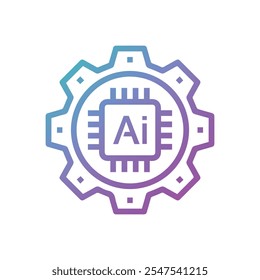 Artificial intelligence concept within rotating lines. electronic artificial intelligence interface