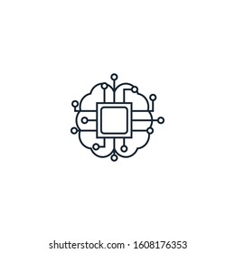 Artificial Intelligence creative icon. From Artificial Intelligence icons collection. Isolated Artificial Intelligence sign on white background