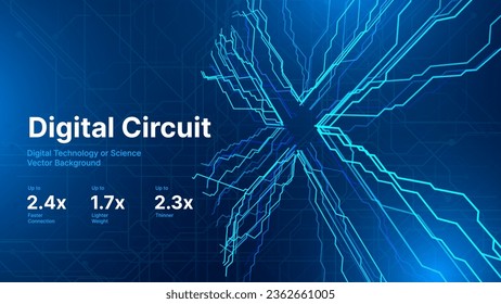 Artificial Intelligence Cyber Background. Dark AI Technology Concept. Vector Illustration.