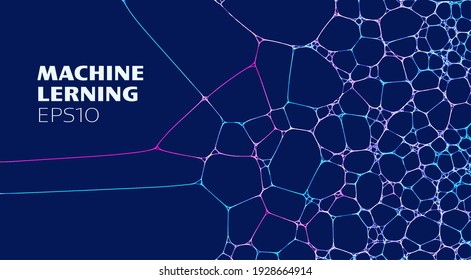 Artificial Intelligence Data Background. Machine Learning Technology. Network Ai