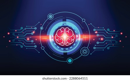 artificial intelligence and data science icon element design. vector illustration