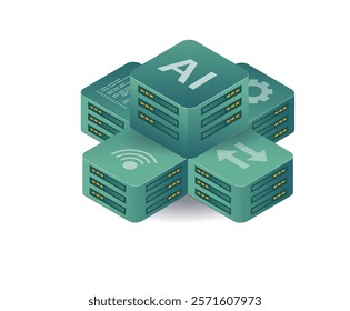 Artificial intelligence data server array