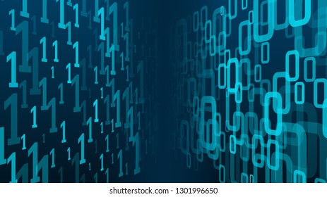 Artificial intelligence database security, big data binary code cyberspace