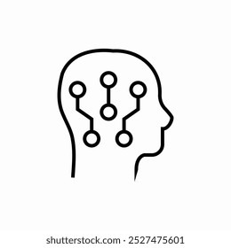 Detaillierte künstliche Intelligenz, Symbolzeichenvektor