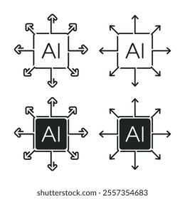 Artificial intelligence development. Illustration vector