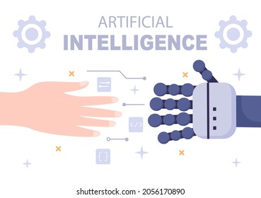 Artificial Intelligence Digital Brain Technology and engineering Concept With Programmer Data or Systems that can be set up in a Scientific Context. Vector Illustration 