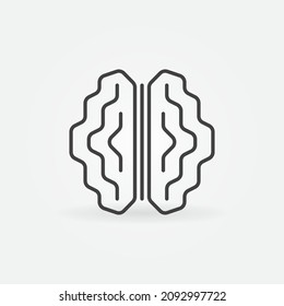 Artificial Intelligence Digital Brain vector concept thin line icon or symbol