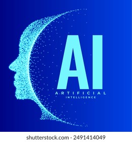 artificial intelligence digital tech innovation background design vector