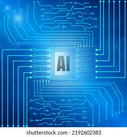 Artificial Intelligence digital technology concept. Blueprint digital technology. Data and engineering concept
