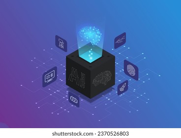 Artificial Intelligence in a Digital World: Futuristic Background with Connectivity. Background for Modern Concepts. vector, illustration