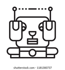 artificial intelligence dog robot outline icon